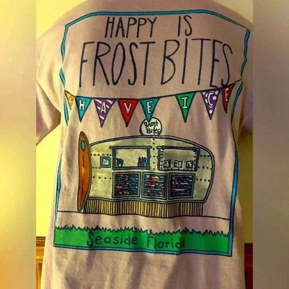 Sea Side Graphic T, women’s S, 30A, Frost Bites, camper, purple - Picture 1 of 5